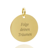 Coin mit Text & Kette
