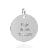 Coin mit Text & Kette