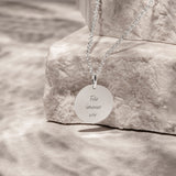 Coin mit Text & Kette