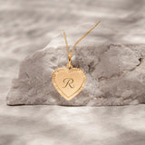 Vintage Herzanhänger mit Monogramm & Kette