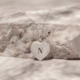 Vintage Herzanhänger mit Monogramm & Kette