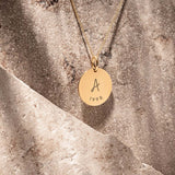 Monogram & Date Coin & Kette